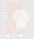 Ensemble 3 pièces jacquard en coton bio bébé