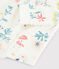 Chemise de nuit à fleurs en velours petite fille avec legging blanc MARSHMALLOW/blanc MULTICO