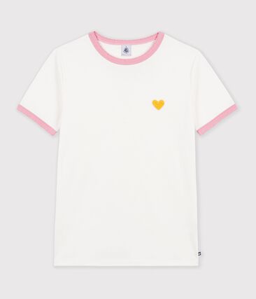 Tee-shirt femme en coton manches courtes uni