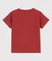 T-shirt manches courtes enfant fille/garçon marron OMBRIE