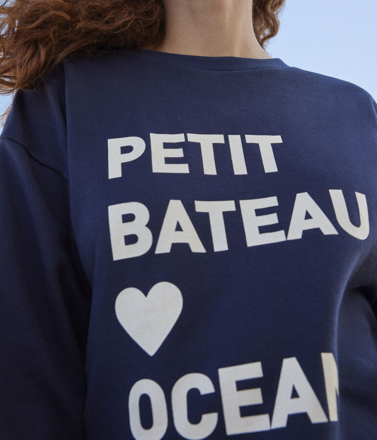 Sweatshirt en molleton Femme bleu SMOKING