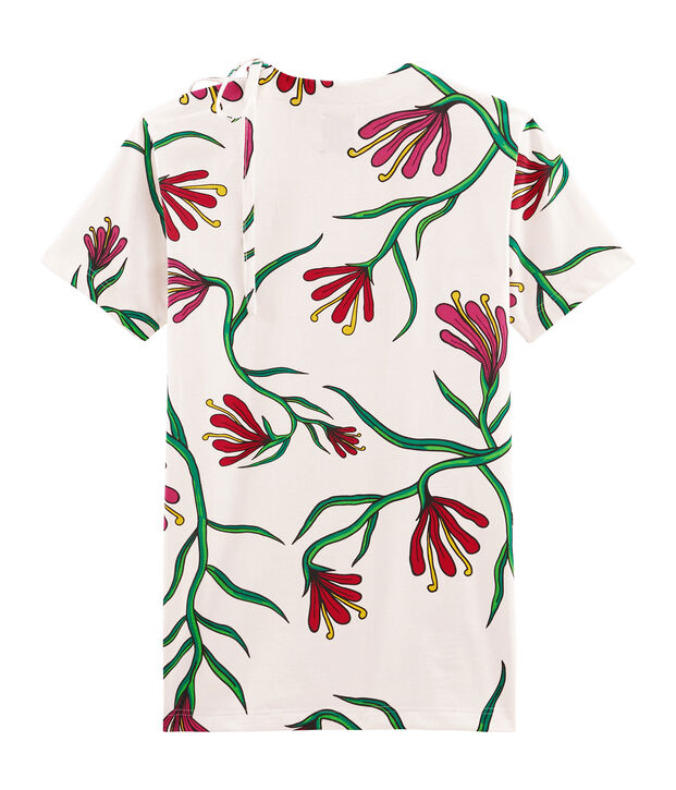 Robe manches courtes blanc/multicouleur