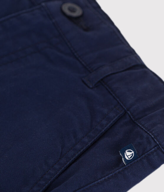 Bermuda short enfant en coton uni bleu MEDIEVAL