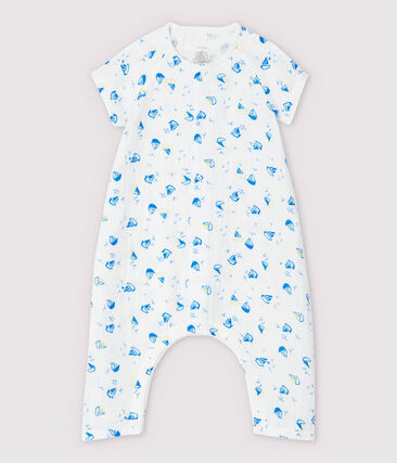 PETIT BATEAU - Combinaison longue bateau bébé en tissu couche en coton biologique