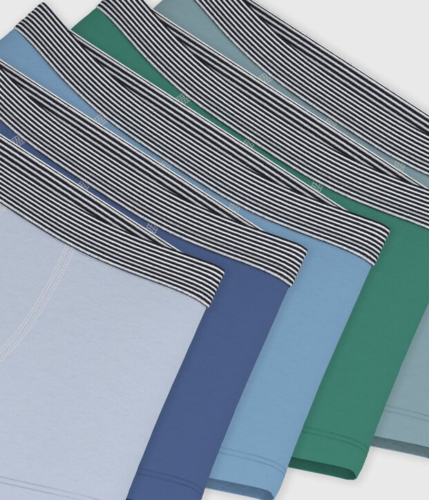 Lot de boxers enfant en coton uni multicouleur