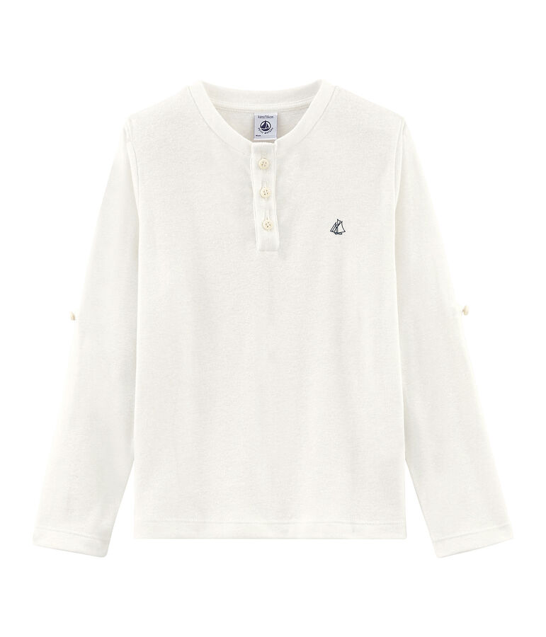 Tee-shirt enfant garcon blanc MARSHMALLOW