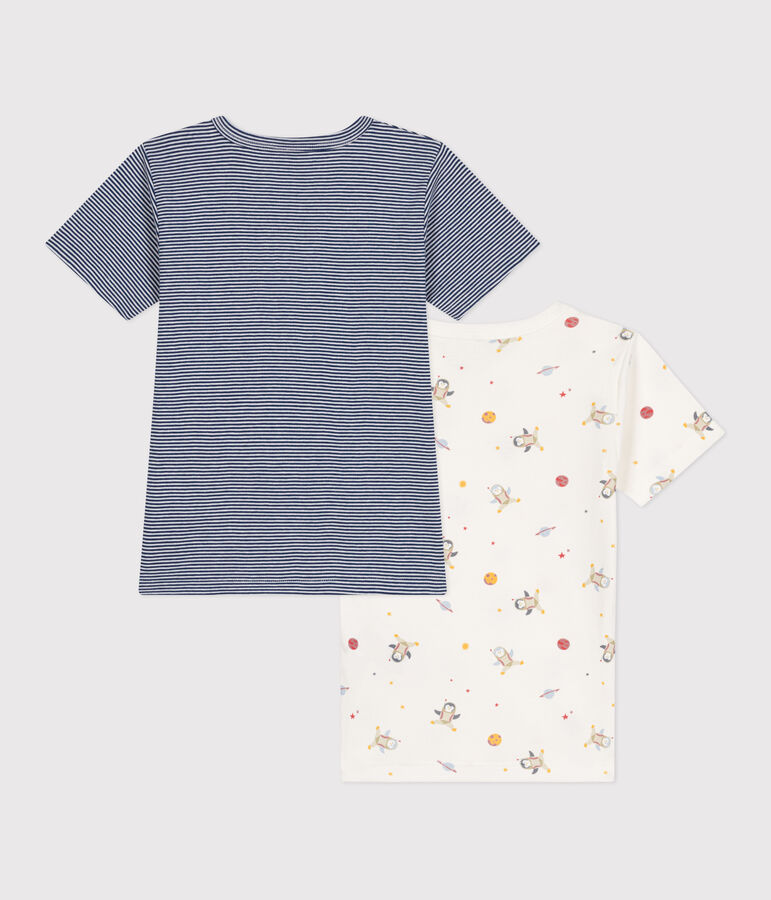 Lot de 2 tee-shirts &agrave; manches courtes en coton enfant variante 1