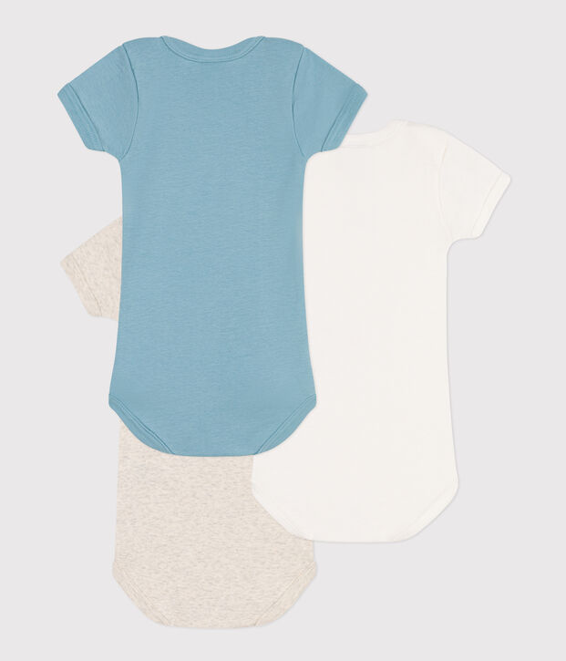 Lot de 3 bodies manches courtes 130 ans en coton multicouleur