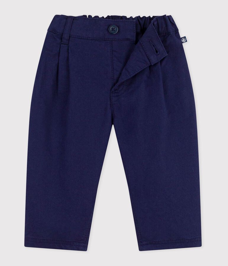 Pantalon b&eacute;b&eacute; en serge uni bleu SOIR