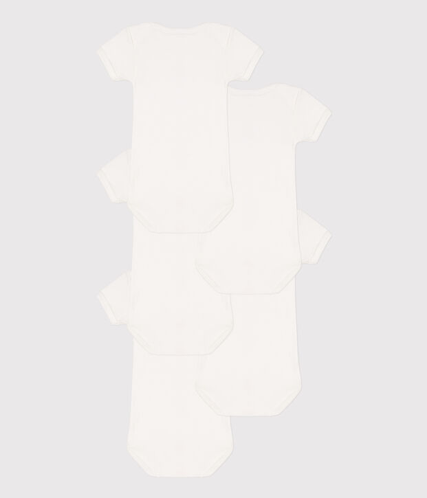 Lot de 5 bodies manches courtes lapins en coton multicouleur