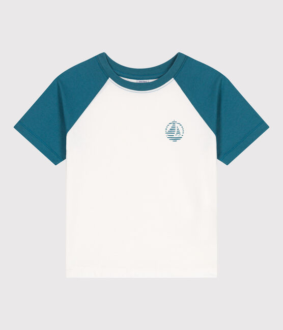 Teeshirt enfant en coton manches courtes imprimé vert MARSHMALLOW/ DRAGONFLY