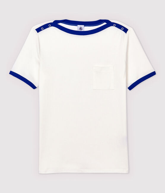 T-shirt coton Femme blanc MARSHMALLOW/bleu SURF