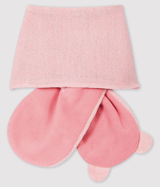 Echarpe bébé doublée micropolaire rose MINOIS