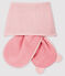 Echarpe bébé doublée micropolaire rose MINOIS