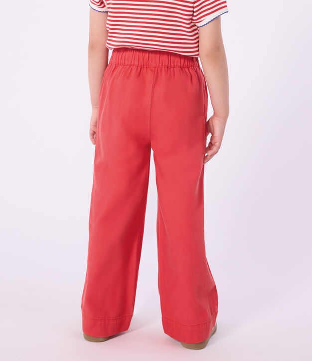 Pantalon enfant en denim rouge