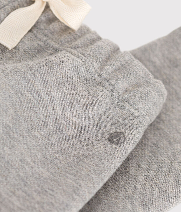 Pantalon en molleton b&eacute;b&eacute; gris