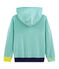 Sweat à capuche enfant en côte vert ESPERANZA/blanc MARSHMALLOW
