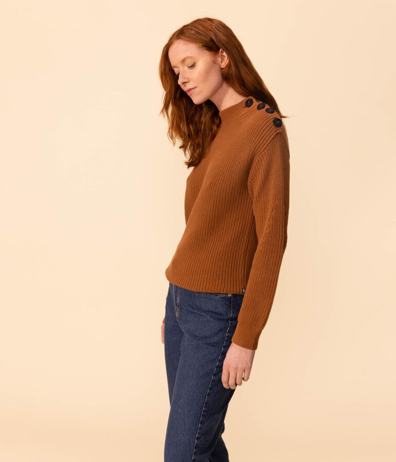 Pull en c&ocirc;te anglaise en coton Femme ALEZAN