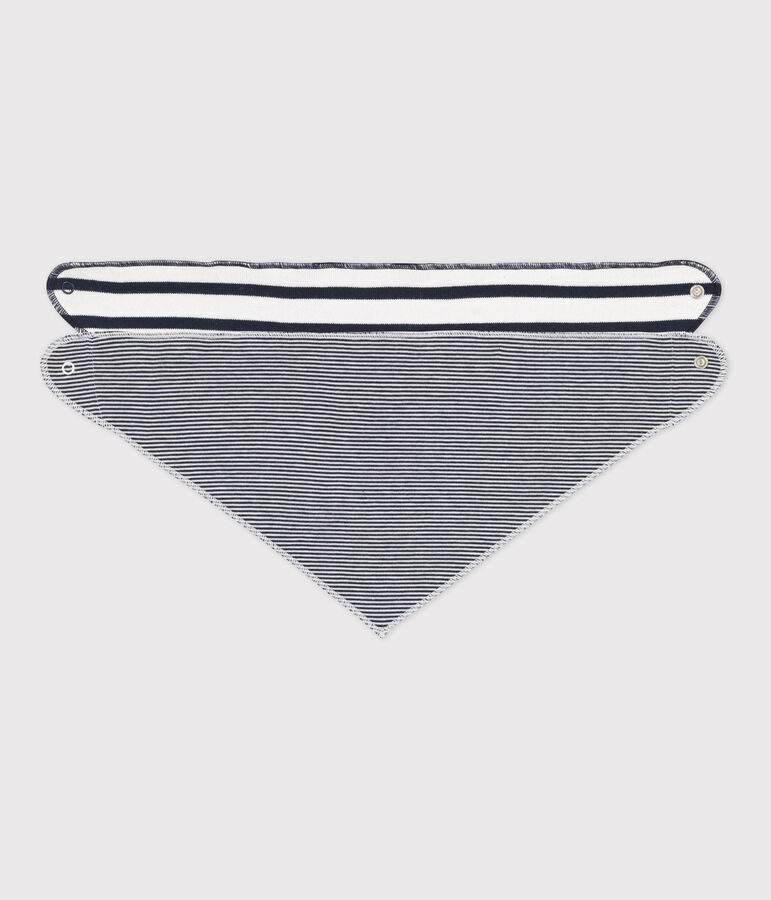 Lot de 2 bandanas-bavoirs b&eacute;b&eacute; &agrave; rayures multicouleur