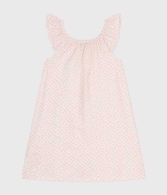 Chemise de nuit en coton motif fleurs enfant MARSHMALLOW/ PANTY