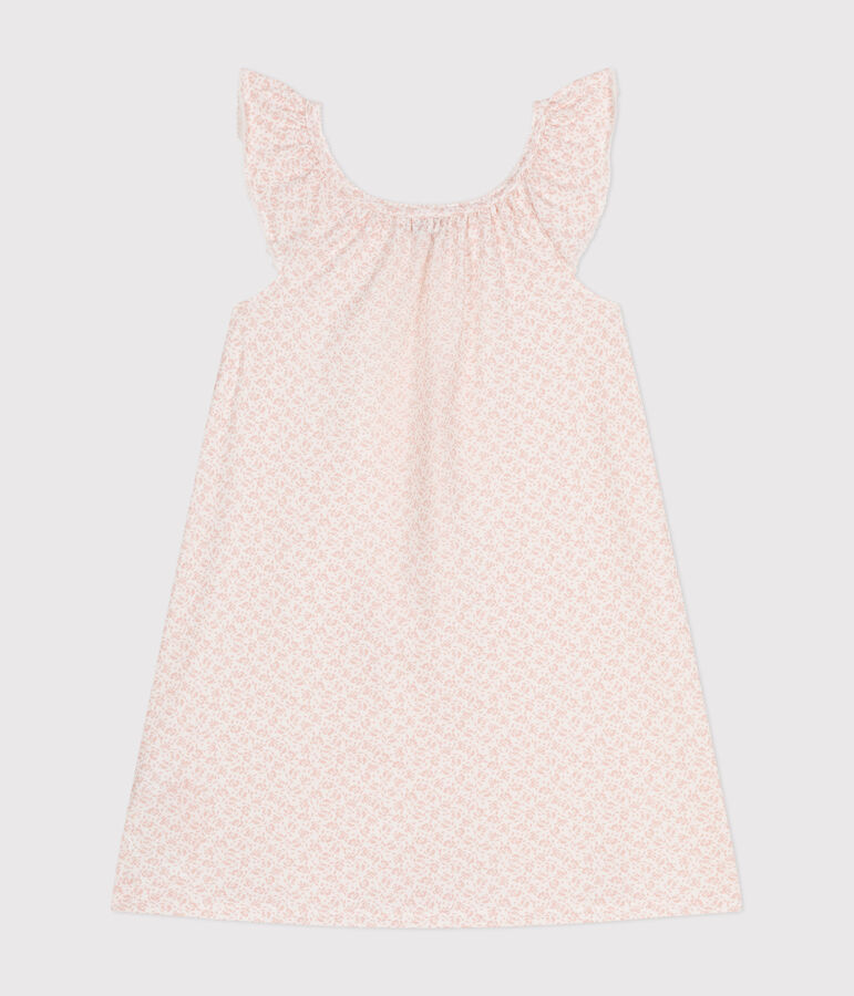 Chemise de nuit en coton motif fleurs enfant MARSHMALLOW/ PANTY