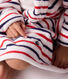 Peignoir enfant en coton éponge à rayures