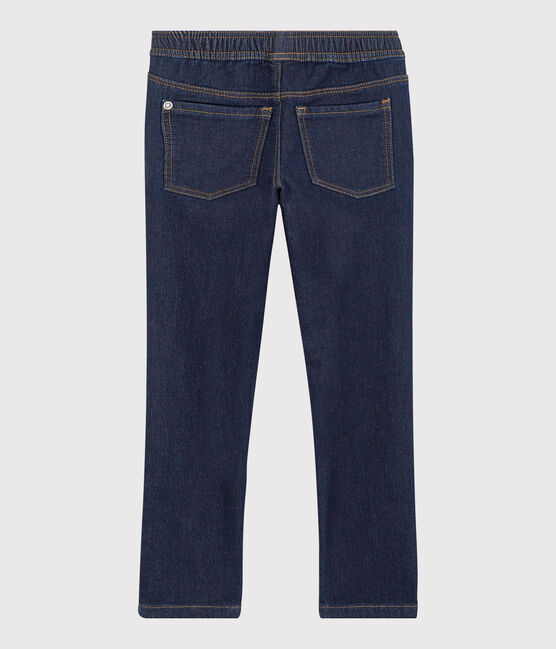 Pantalon regular en denim foncé enfant garçon bleu DENIM BLEU FONCE