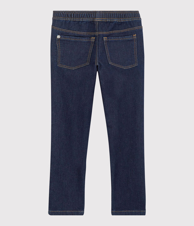 Pantalon regular en denim fonc&eacute; enfant gar&ccedil;on bleu