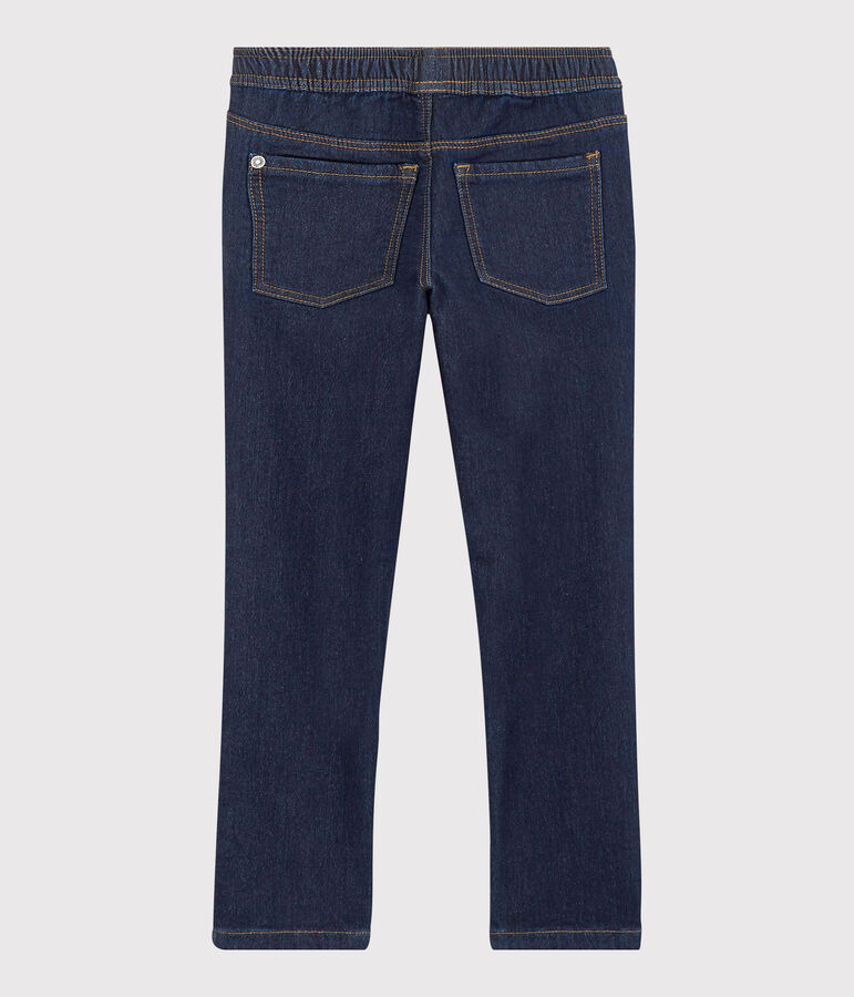 Pantalon regular en denim fonc&eacute; enfant gar&ccedil;on bleu DENIM BLEU FONCE