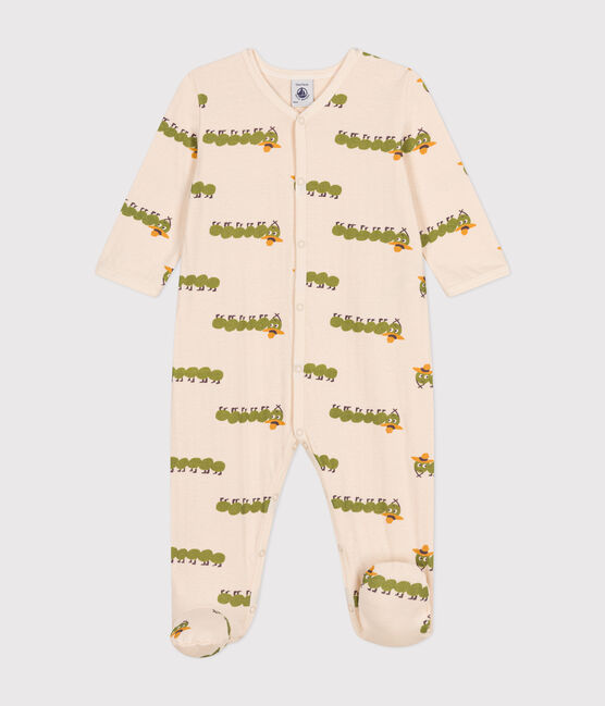 Pyjama imprimé animal en coton bébé blanc AVALANCHE/ MULTICO