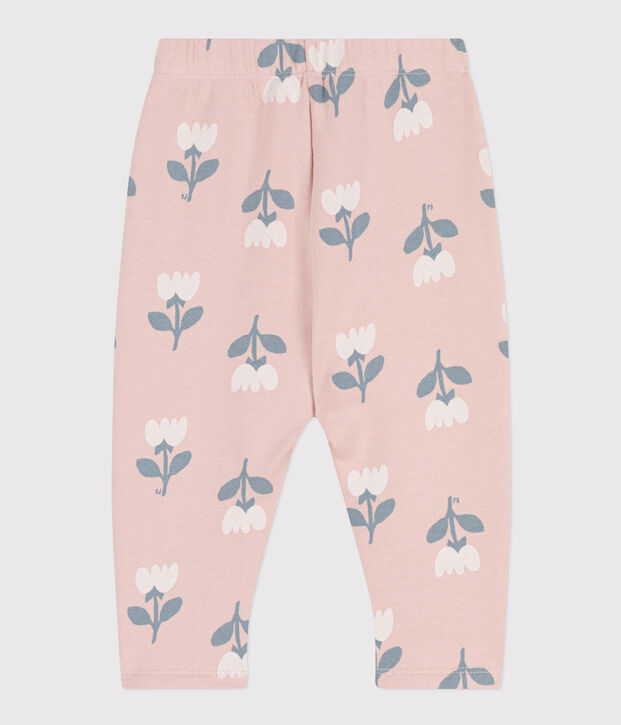 Pantalon b&eacute;b&eacute; en molleton imprim&eacute; rose/multicouleur