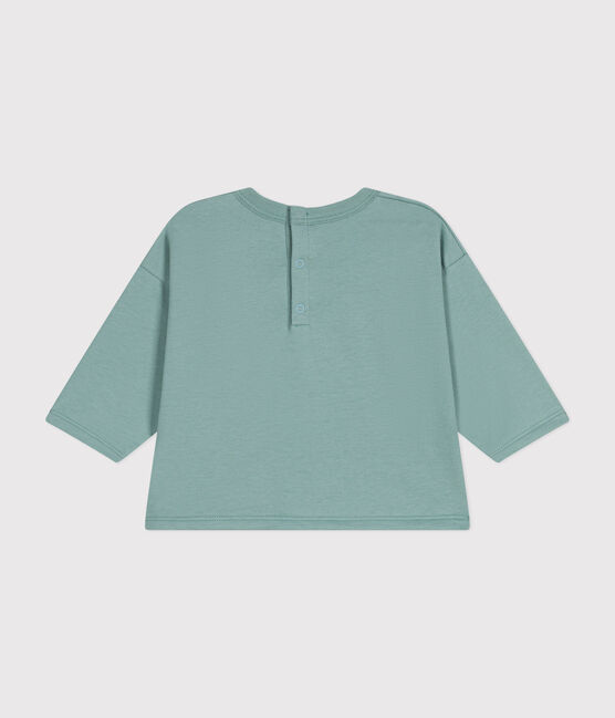 Tee-shirt manches longues en jersey fin bébé vert PAUL