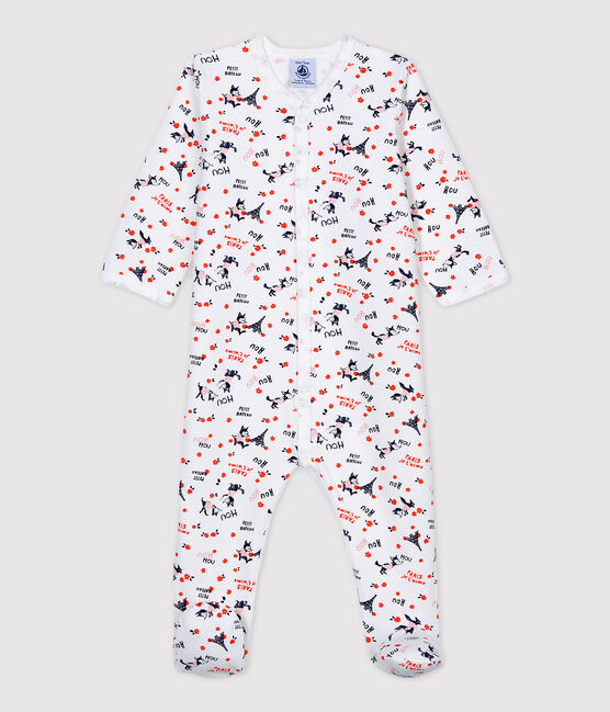 Dors-bien bébé Paris molleton en coton biologique blanc MARSHMALLOW/blanc MULTICO