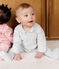 Pyjama bébé en velours à col uni rose CHARME