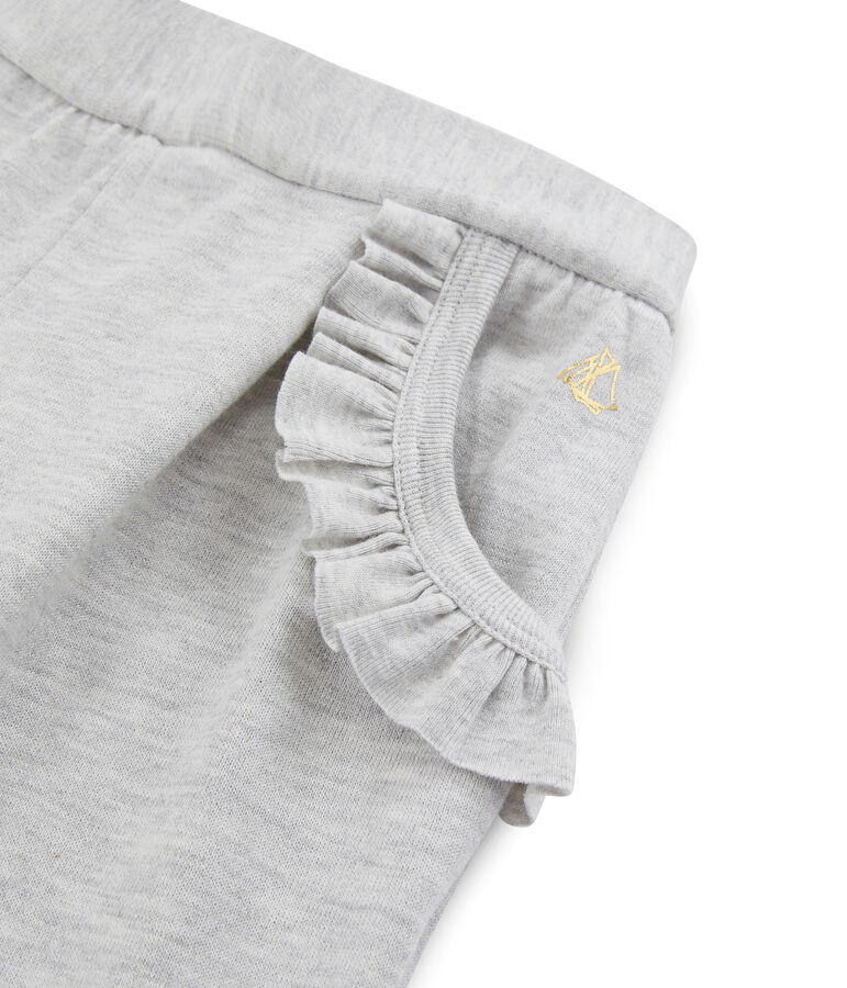 Pantalon maille enfant fille gris BELUGA CHINE