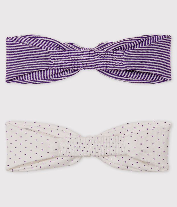 Lot de 2 bandeaux b&eacute;b&eacute; fille multicouleur