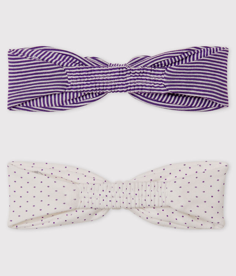 Lot de 2 bandeaux b&eacute;b&eacute; fille multicouleur