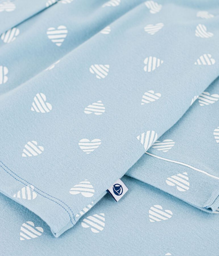 Pyjama boutonn&eacute; femme en coton imprim&eacute; MIMI/ ECUME