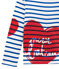 Marinière créative enfant fille blanc MARSHMALLOW/bleu PERSE