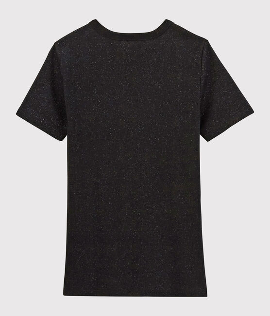 T-shirt iconique col rond Femme noir NOIR/ ARGENT