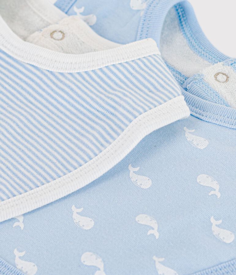 Lot de bavoirs b&eacute;b&eacute; en coton imprim&eacute; baleine multicouleur