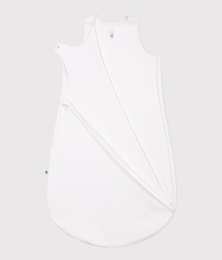 Gigoteuse b&eacute;b&eacute; en coton ajour&eacute; c&oelig;ur TOG 0,5 blanc