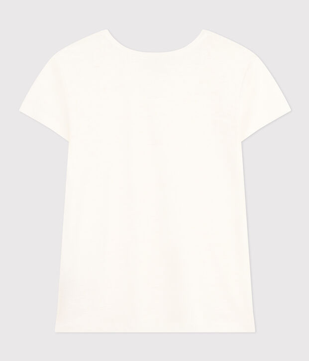 Tee-shirt Le Droit col rond en lin femme blanc