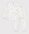 Pyjama enfant en molleton imprim&eacute; dragons blanc/multicouleur