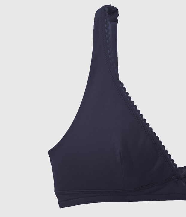 Soutien-gorge uni Femme bleu marine