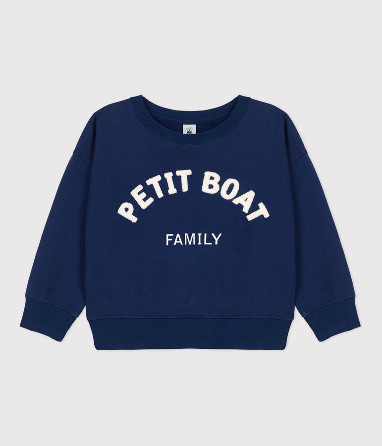 Sweatshirt en molleton enfant fille / gar&ccedil;on bleu MEDIEVAL