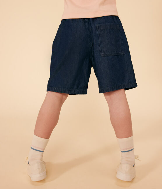 Short en denim léger enfant fille bleu DENIM