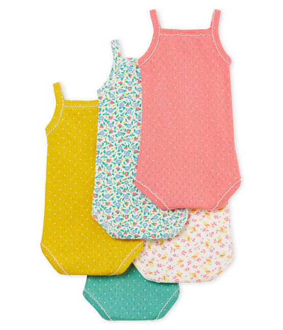 Lot de 5 bodies à bretelles bébé fille variante 1