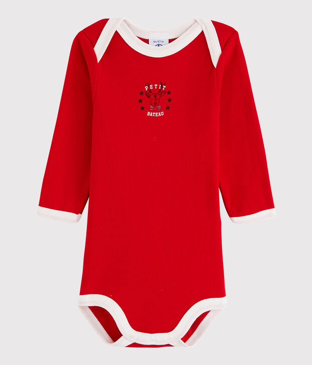 Body manches longues b&eacute;b&eacute; gar&ccedil;on rouge