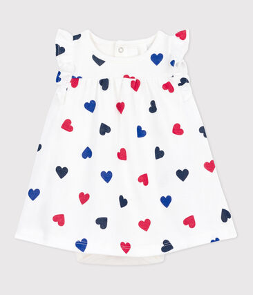 Robe bébé en coton à manches courtes et body intégré tricoeur